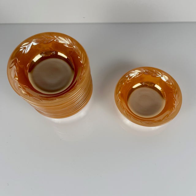 Fire-King Peach Bay Leaf Service for 12 from Anchor Hocking, USA, 1950s, Set of 67 For Sale - Image 9 of 18