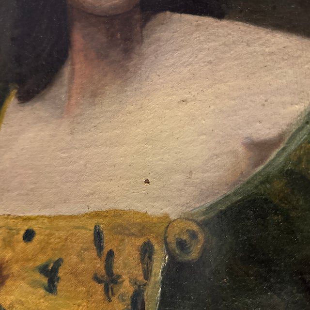 Traditional Antique Italian Oil on Canvas Portrait Painting of an Opera Singer For Sale - Image 3 of 8