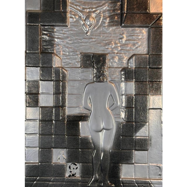 ARTIST: Salvador Dali TITLE: Lincoln in Dalivision Platinum Bas Relief MEDIUM: Bas Relief SIGNED: Embossed Signature. The...