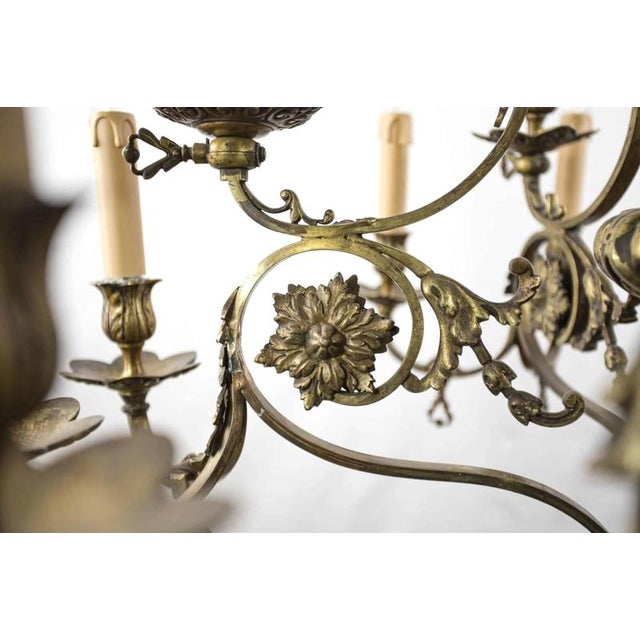 2000 - 2009 Antique Chandelier with Fifteen Bulbs For Sale - Image 5 of 18
