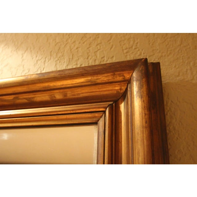 Gold Large 1980s Gilt Wood Mirror For Sale - Image 8 of 10