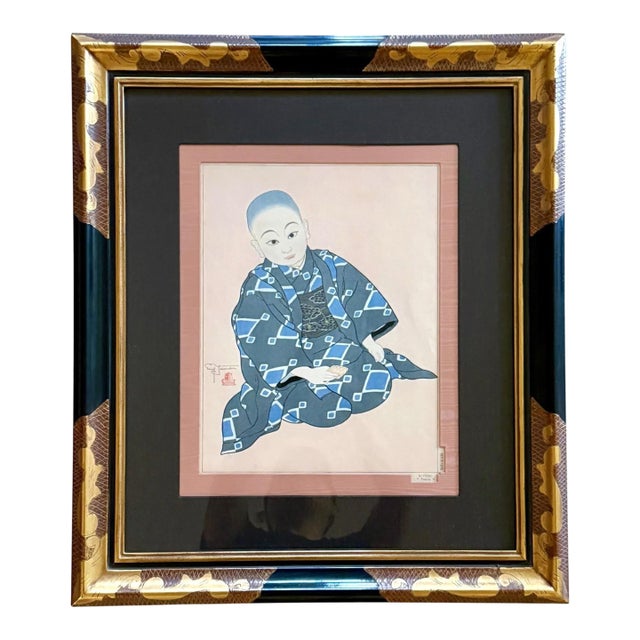 Japanese Woodblock Print Kiyoshi Tokio by Paul Jacoulet For Sale