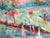 French Post-Impressionist School Artist, Figures on the River, Early 20th Century, Oil on Canvas For Sale - Image 8 of 12
