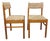 Vintage Baumann Chairs in Wood and Fabric, 1960s, Set of 2 For Sale