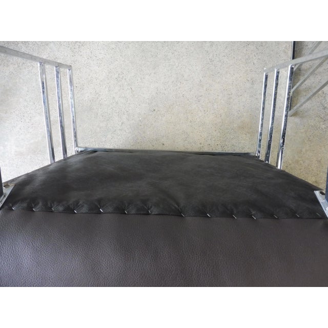 1970's Mid-Century Modern Milo Baughman Chrome and Leather Club Chairs - a Pair For Sale - Image 10 of 11