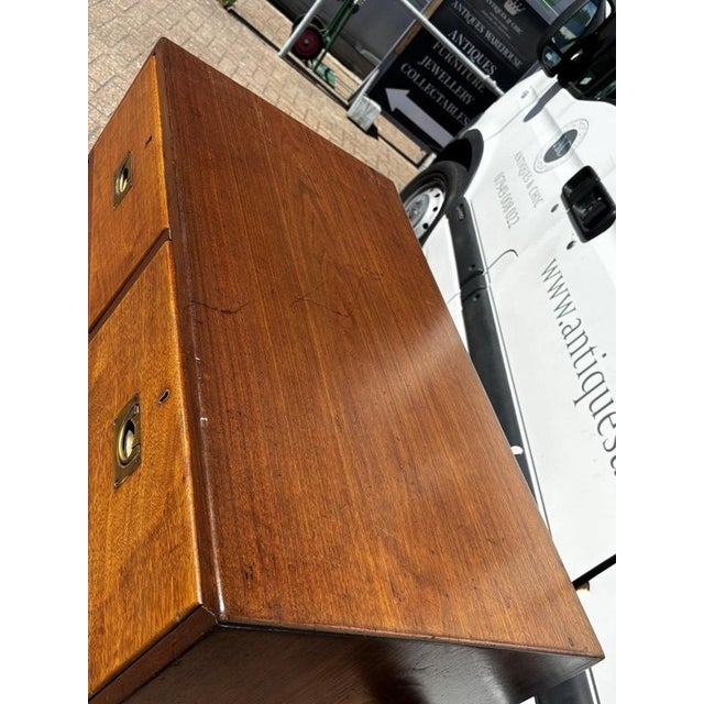 Antique Campaign Military Chest For Sale - Image 5 of 15