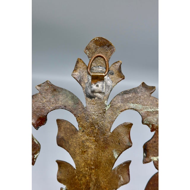 Pair of Solid Brass Two-Arm Rococo Revival Candle Wall Sconces With Acanthus Leaf Backplate, Early 20th Century For Sale - Image 12 of 15