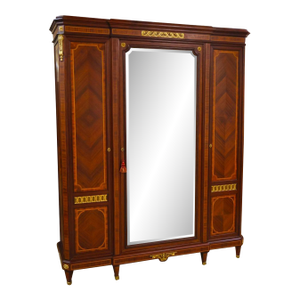 Late 19th Century French Inlaid Kingwood Bronze Mounted Armoire by Fernand Kohl