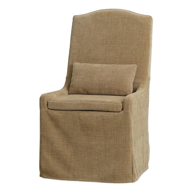 Slipcovered Dining Chair – French Yellow Upholstery For Sale