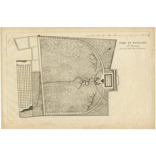 Georg Louis le Rouge, The Park and Pavilion of Taverny, 1785, Paper For Sale