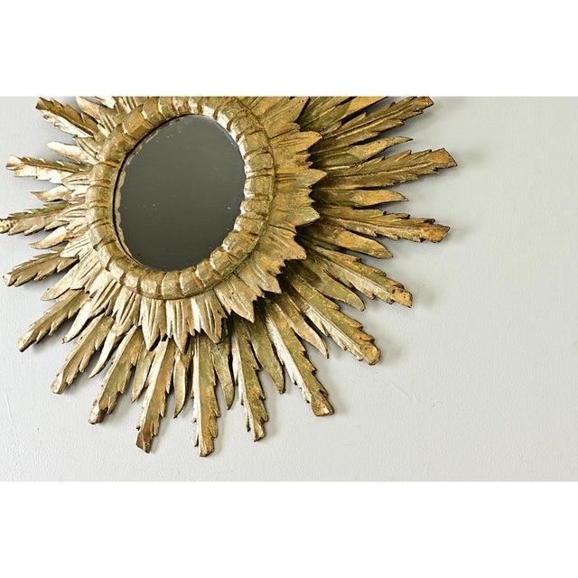Italian 19th Century Giltwood Starburst Mirror For Sale In Baton Rouge - Image 6 of 7