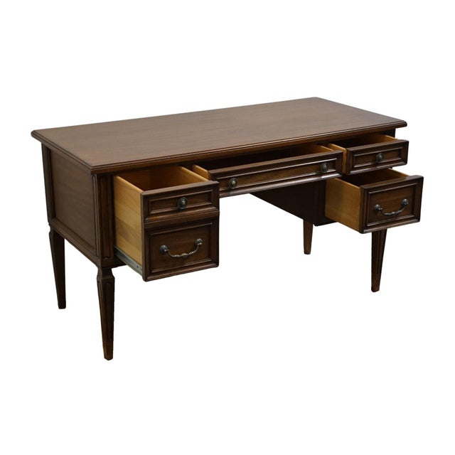 Mount Airy Solid Cherry Italian Provincial Style 54" Writing Desk For Sale In Kansas City - Image 6 of 12
