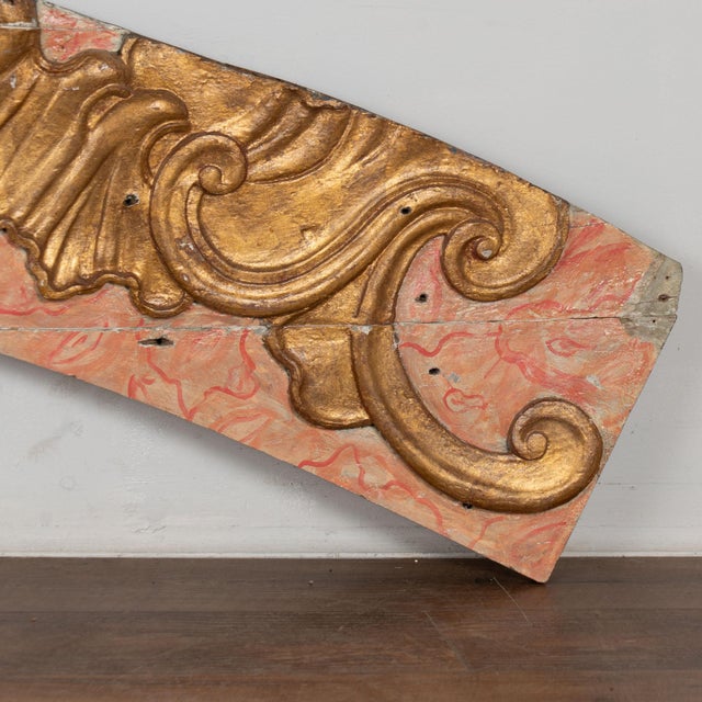 Late 18th Century Large Original Painted Architectural Fragment From Portugal For Sale - Image 10 of 12