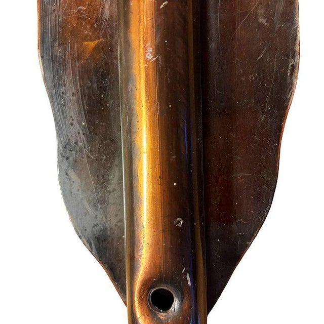 Copper Mid 20th Century Japanned “Wall Tree” Copper Flashed Brass Rotating Wall Coat Rack by Peedee For Sale - Image 8 of 8