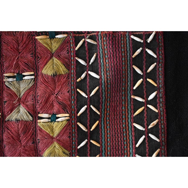 Vintage Thai Hand-Embroidered Geometric Pillow Cover For Sale - Image 4 of 9