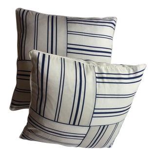 Ralph Lauren Nautical Striped Pillows- Set of 2 For Sale