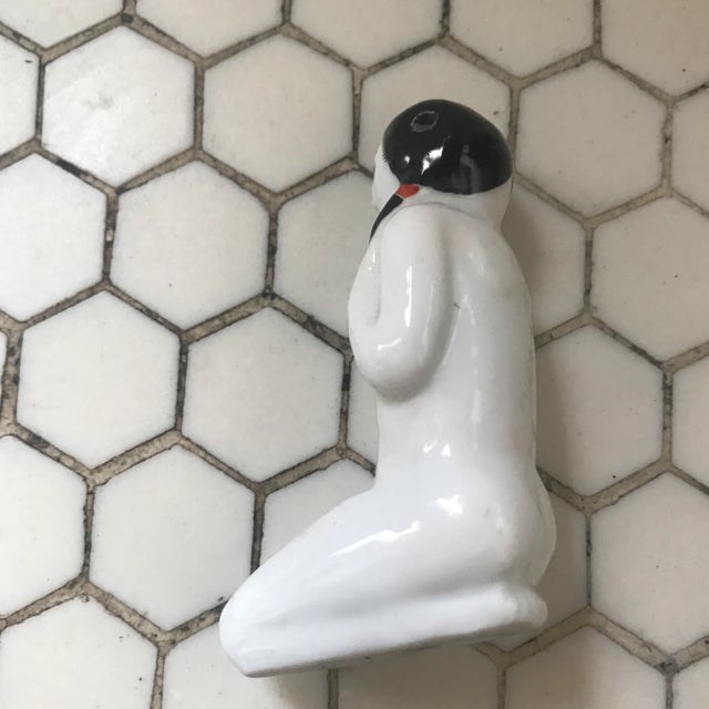 Black Chinese Hand Painted Nude Figural Porcelain Perfume Bottle For Sale - Image 8 of 10