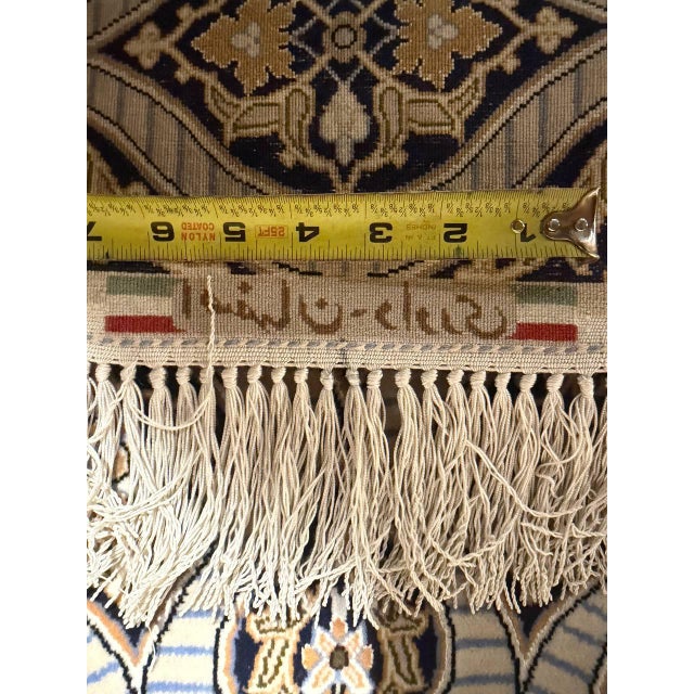 Textile Pasargad Gray Persain Isfahan Silk & Wool For Sale - Image 7 of 13