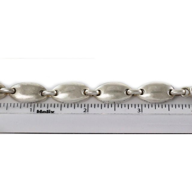 Tiffany and Co. Mid 20th Century Tiffany & Co. Sterling Silver Pebbles Oval Link Necklace For Sale - Image 4 of 5