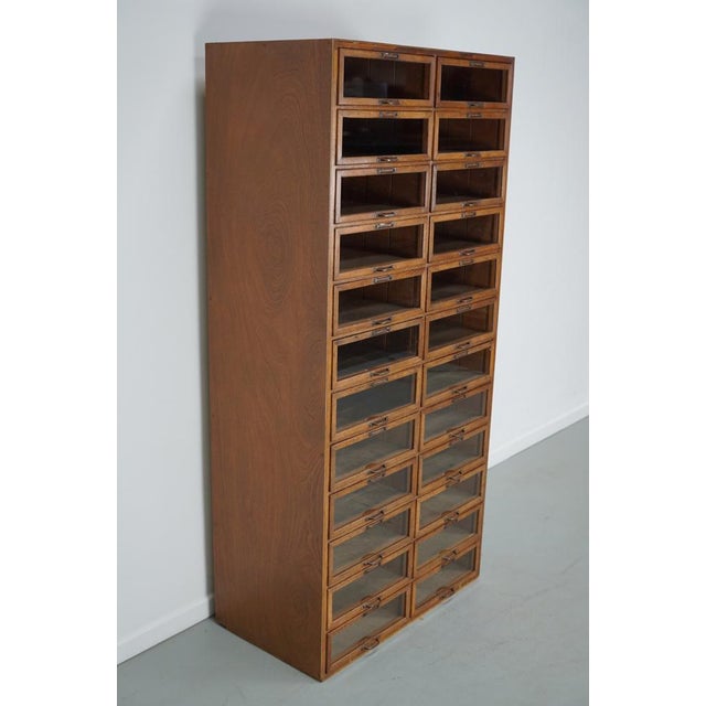 Vintage Dutch Oak Haberdashery Shop Cabinet, 1930s For Sale - Image 4 of 15