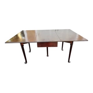 Antique 18th Century Mahogany Queen Anne or George II Dropleaf Dining Table For Sale