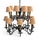 2-tiered Dutch Colonial chandelier made of dark brass. The distinctive vinelike downward curved arms extend from a...