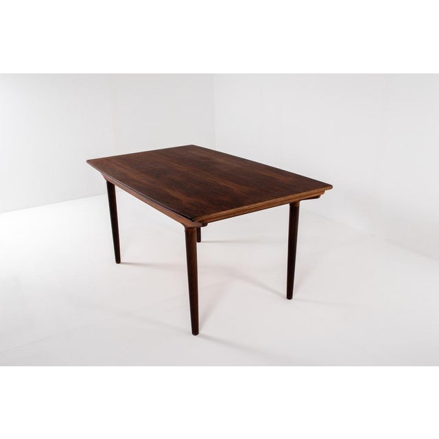 Mid-Century Danish Rosewood Extendable Dining Table by Harry Østergaard, 1960s For Sale - Image 4 of 16