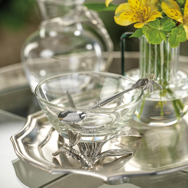 Transform your meal into a garden cornucopia with this adorable firefly serving bowl. Adorably life like dragonflies hold...