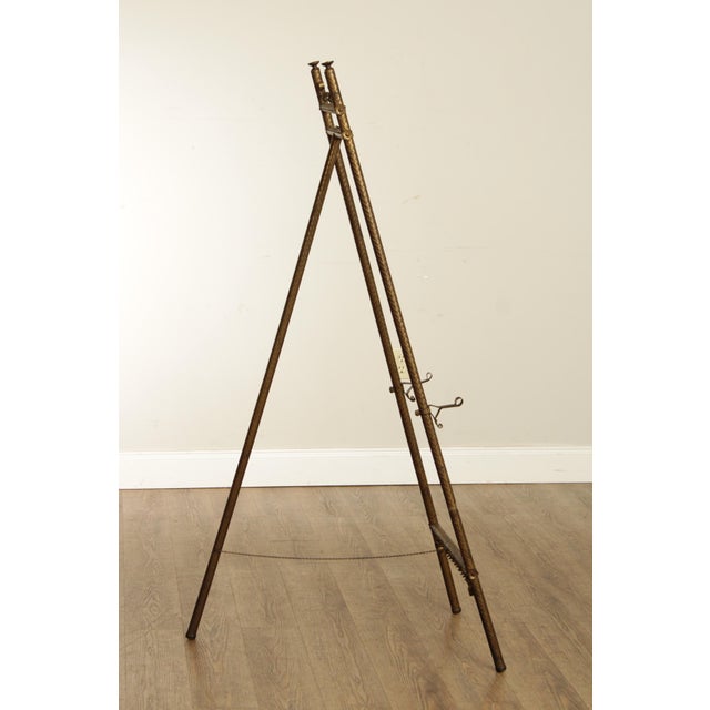 Antique Victorian Aesthetic Pair of Etched Brass Easels For Sale In Philadelphia - Image 6 of 12