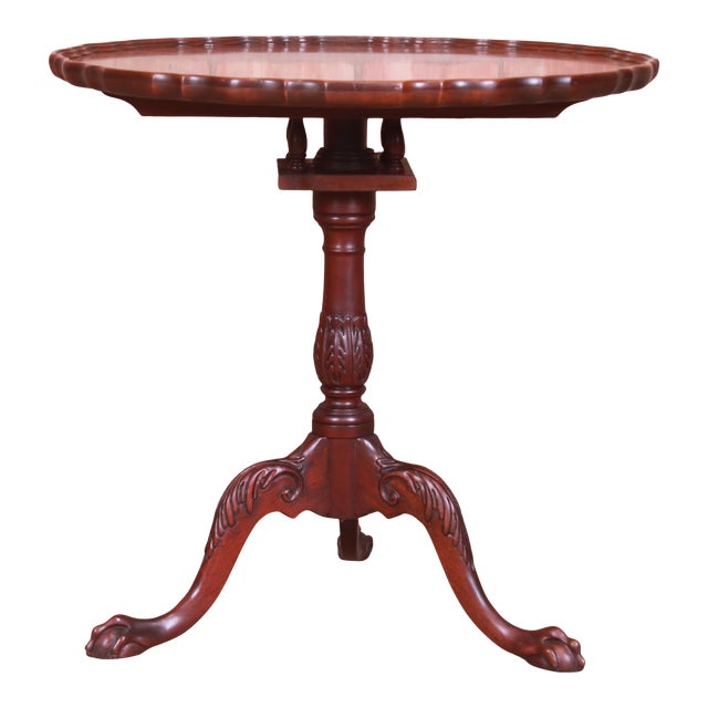 Baker Furniture Mahogany Pie Crust TiltTop Tea Table Chairish