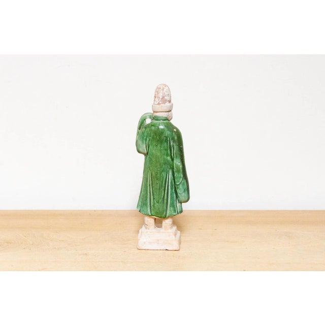1960s Chinese Green Glazed Sancai Figure For Sale - Image 5 of 7