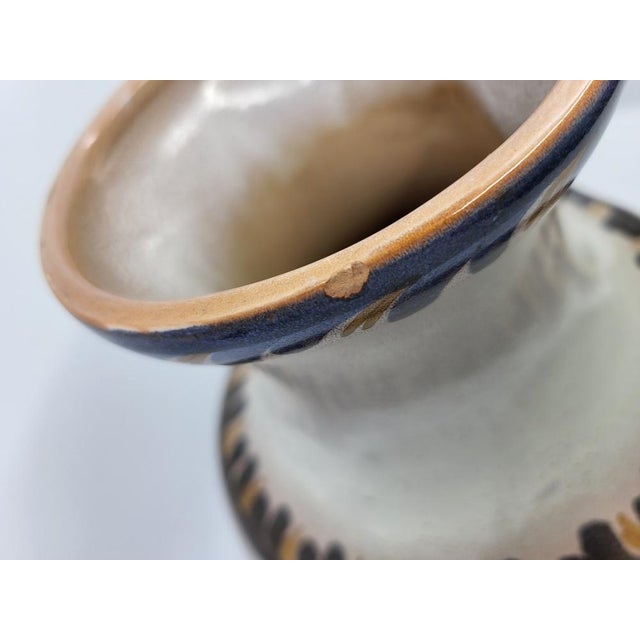 Vintage Hand-Decorated Ceramic Pitcher by Jean De Lespinasse, 1950s For Sale - Image 9 of 14