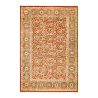 Mogul, One-of-a-Kind Hand-Knotted Area Rug - Brown, 4' 2" x 6' 1" For Sale