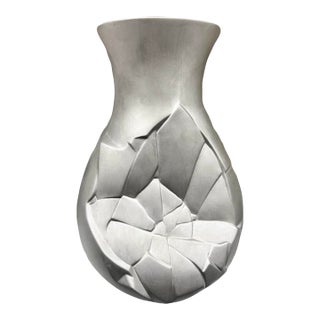 Dror Benshertrit for Rosenthal Germany, Vases of Phases Silver Porcelain Vase For Sale