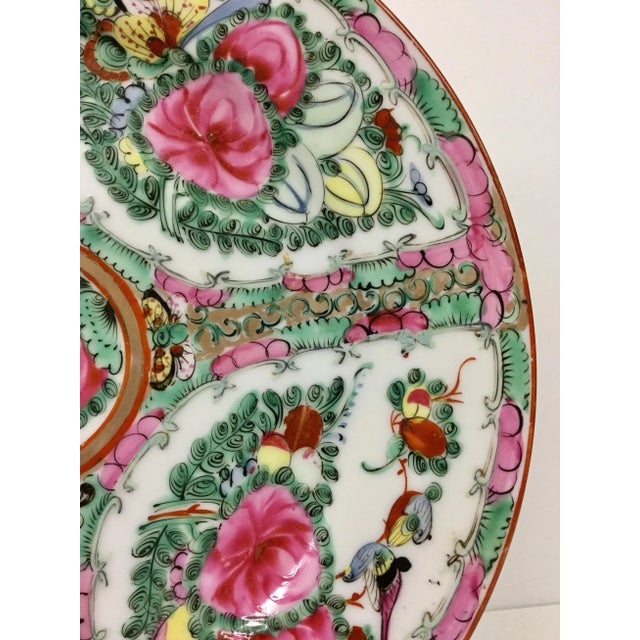 1940s 1940s Asian Hand Painted Decorative Plate For Sale - Image 5 of 10
