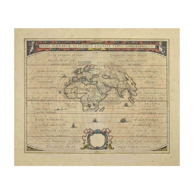 Johannes Janssonius, Orbis Terrarum, Etching, 1650s For Sale