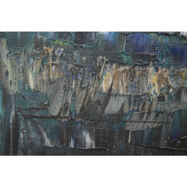 Vintage Impressionist Nautical Maritime Seascape Oil Painting on Canvas For Sale - Image 10 of 12