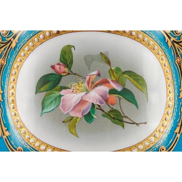 Late 19th-Century Blue Bresse Enamel Jardinières, Set of 2 For Sale - Image 5 of 11