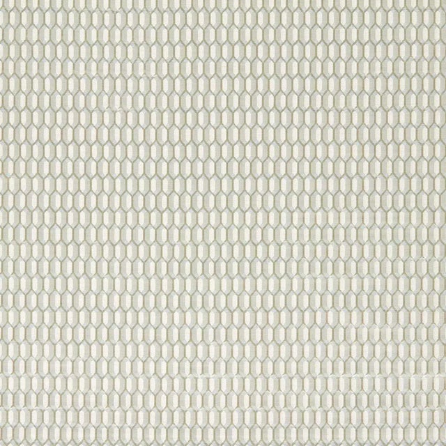 Zoffany Domino Trellis Fabric in Quartz Grey For Sale