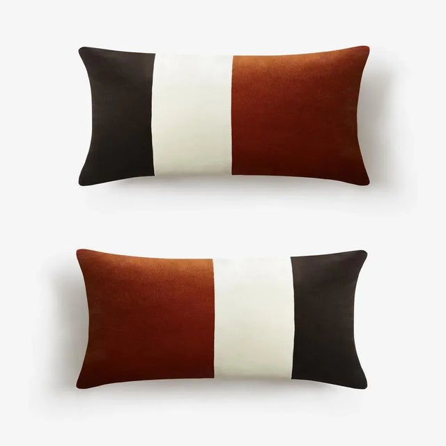 3-Tone Bedroom Cushion in Brick Red from LO Decor For Sale - Image 3 of 3