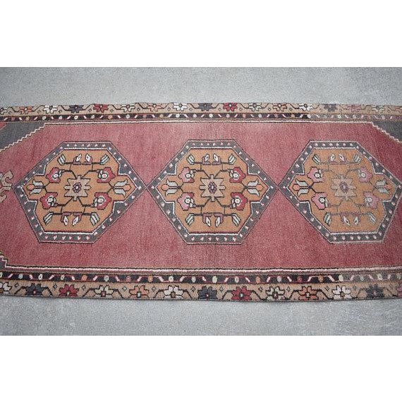 1940s Vintage Turkish Oushak Runner - 2'11" X 9'5" For Sale - Image 5 of 9