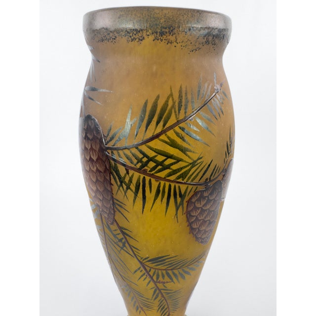 Amber Daum Nancy Jugendstil Art Nouveau Acid-Etched Vase, C. 1900–1915 For Sale - Image 8 of 18