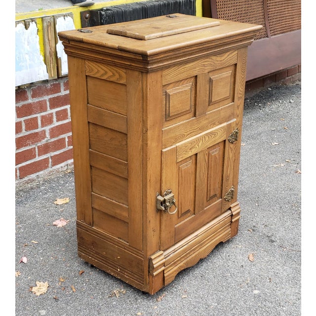 Antique Chestnut Single Door 19th Century Ice Box C1900 Chairish