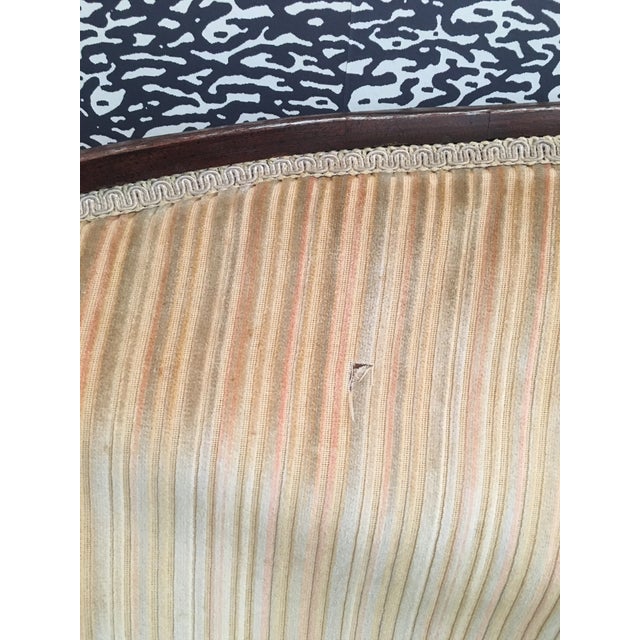 Antique Yellow Striped Velvet Loveseat Chairish
