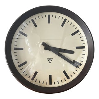 Large Czech Bakelite Factory Clocks from Pragotron, 1950s For Sale