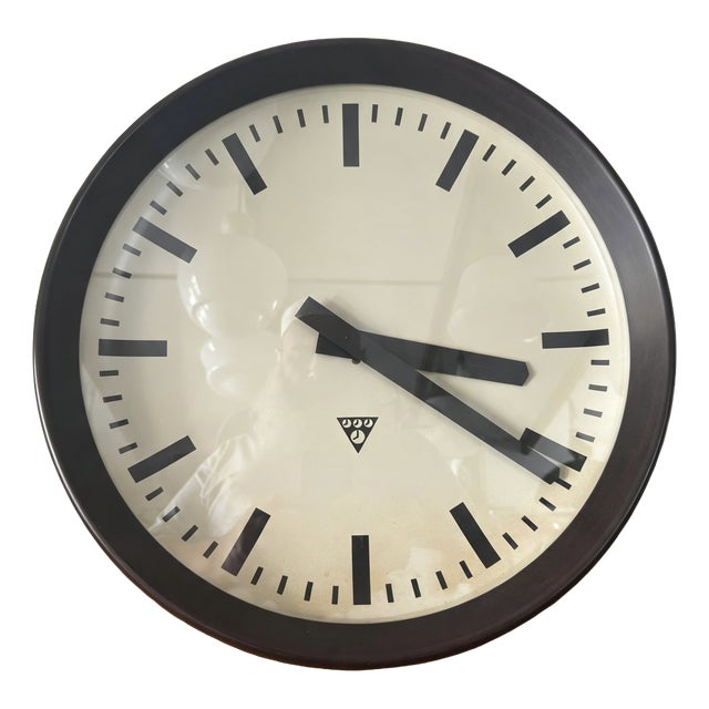 Large Czech Bakelite Factory Clocks from Pragotron, 1950s For Sale
