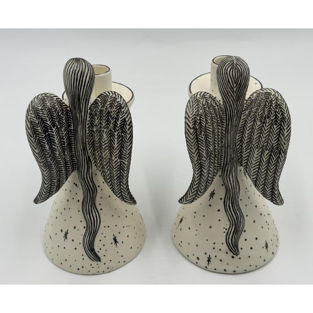 Emilia Castillo Angelical Silver & Porcelain Candleholders, Mexico, 1996 For Sale - Image 11 of 18