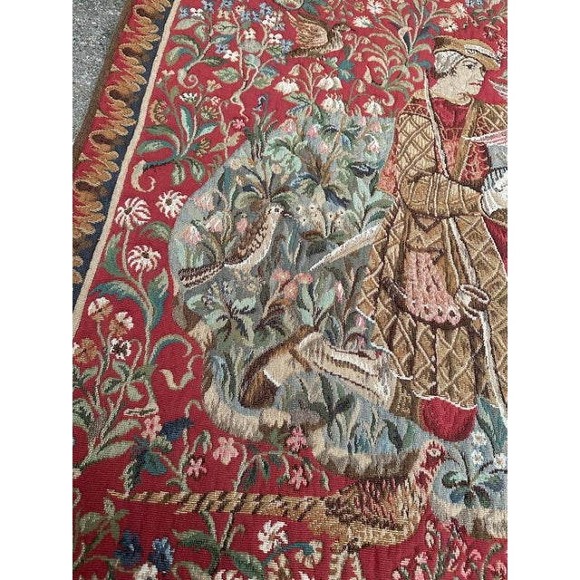 1970s Vintage French Aubusson Jaquar Woven Tapestry, 1970s For Sale - Image 5 of 15