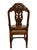 Late 20th Century Dutch Chippendale Style Carved Fruitwood & Leather Dining Chairs — Set of 4 For Sale In Charlotte - Image 6 of 10