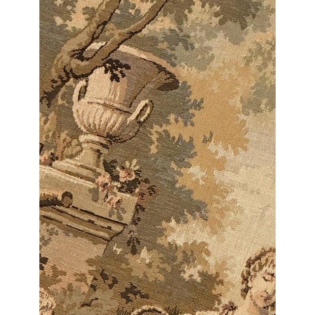 Brown Vintage Aubusson Jaquar Tapestry, 1960s For Sale - Image 8 of 16